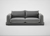 Nuvola 4 Seater Sofa Smart Velvet Mercury / Black