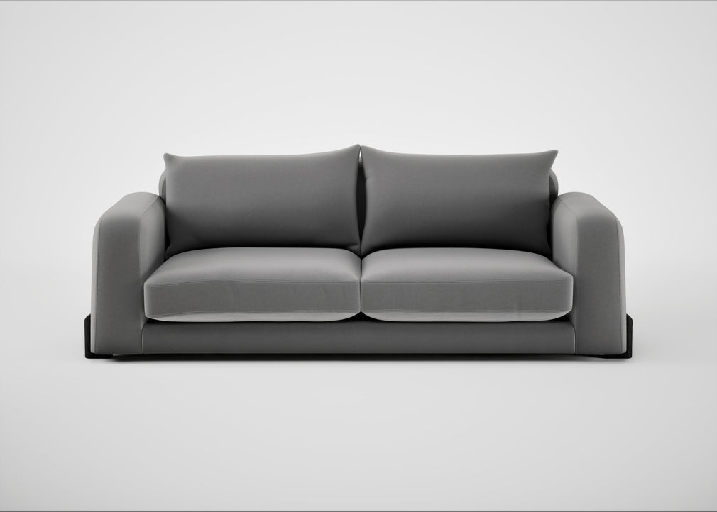 Nuvola 4 Seater Sofa Smart Velvet Mercury / Black