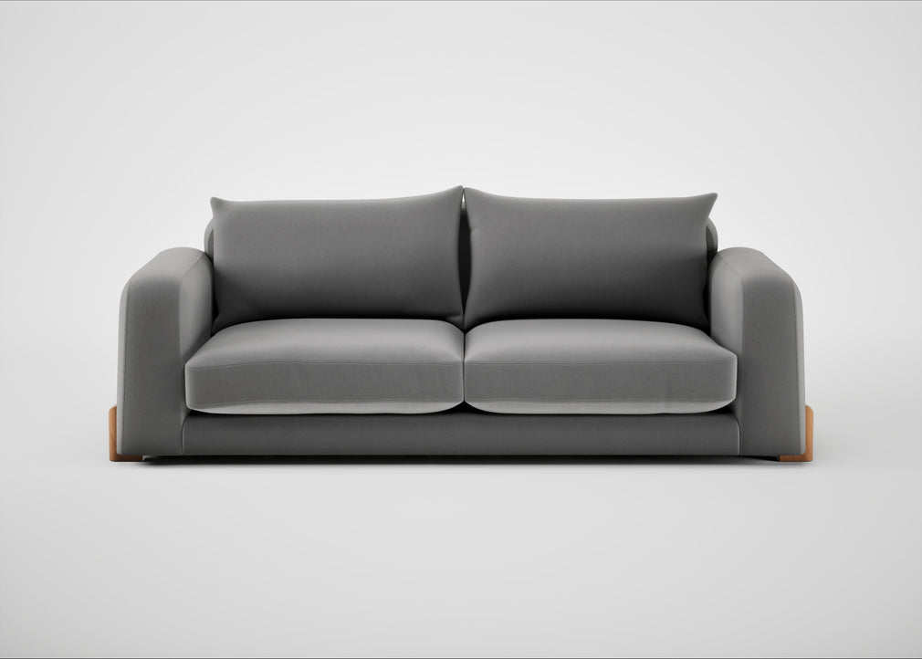 Nuvola 4 Seater Sofa Smart Velvet Mercury / Natural