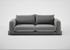 Nuvola 4 Seater Sofa Smart Velvet Mercury / Walnut Stained