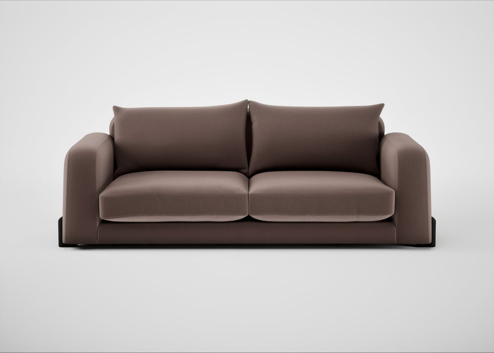 Nuvola 4 Seater Sofa Smart Velvet Mouse / Black