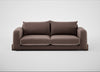 Nuvola 4 Seater Sofa Smart Velvet Mouse / Walnut Stained
