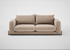 Nuvola 4 Seater Sofa Smart Velvet Pebble / Walnut Stained