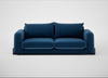Nuvola 4 Seater Sofa Smart Velvet Petrol / Walnut Stained