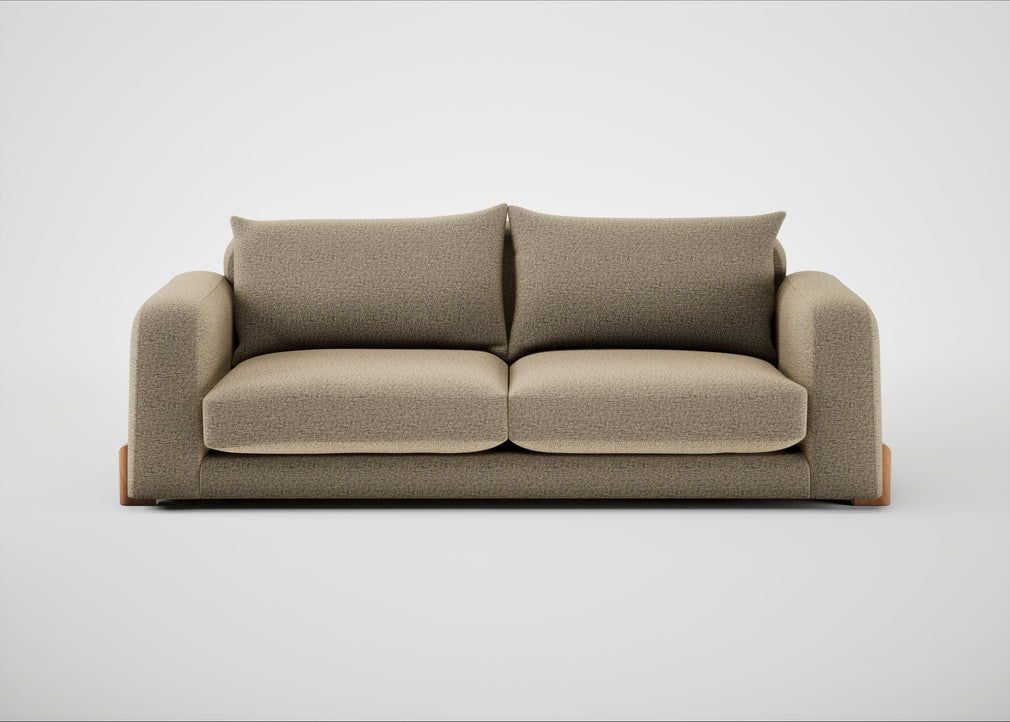 Nuvola 4 Seater Sofa Boucle Velvet Rocky / Natural