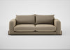 Nuvola 4 Seater Sofa Boucle Velvet Rocky / Walnut Stained