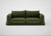 Nuvola 4 Seater Sofa Boucle Velvet Wilder / Walnut Stained