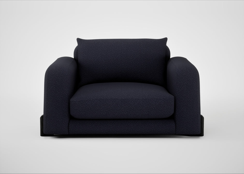 Nuvola Loveseat Boucle Indigo / Black