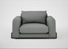 Nuvola Loveseat Boucle Steel / Walnut Stained