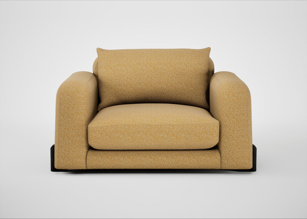 Nuvola Loveseat Boucle Tweed Citrine / Black