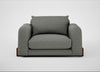 Nuvola Loveseat Boucle Tweed Lapis / Walnut Stained