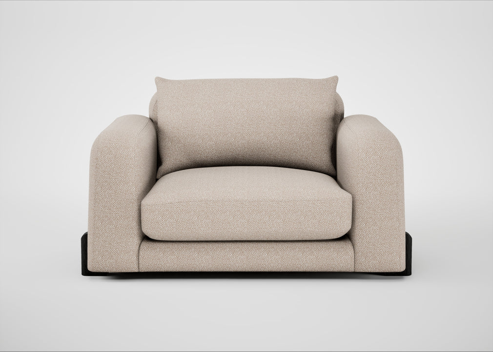 Nuvola Loveseat Boucle Tweed Pearl / Black