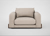 Nuvola Loveseat Boucle Tweed Pearl / Walnut Stained