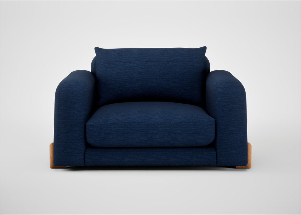 Nuvola Loveseat Broad Weave Lagoon / Natural