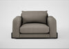 Nuvola Loveseat Broad Weave Pebble / Black