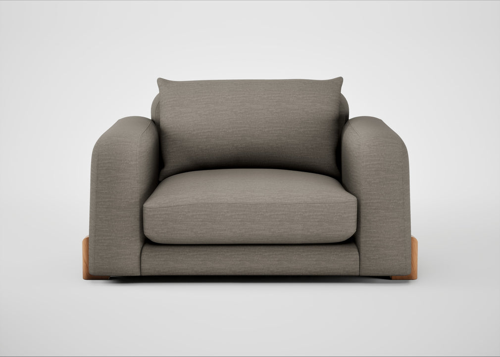 Nuvola Loveseat Broad Weave Pebble / Natural