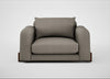 Nuvola Loveseat Broad Weave Pebble / Walnut Stained