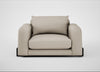Nuvola Loveseat Broad Weave Putty / Black