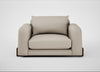 Nuvola Loveseat Broad Weave Putty / Walnut Stained
