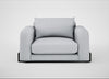 Nuvola Loveseat Broad Weave Tin / Black