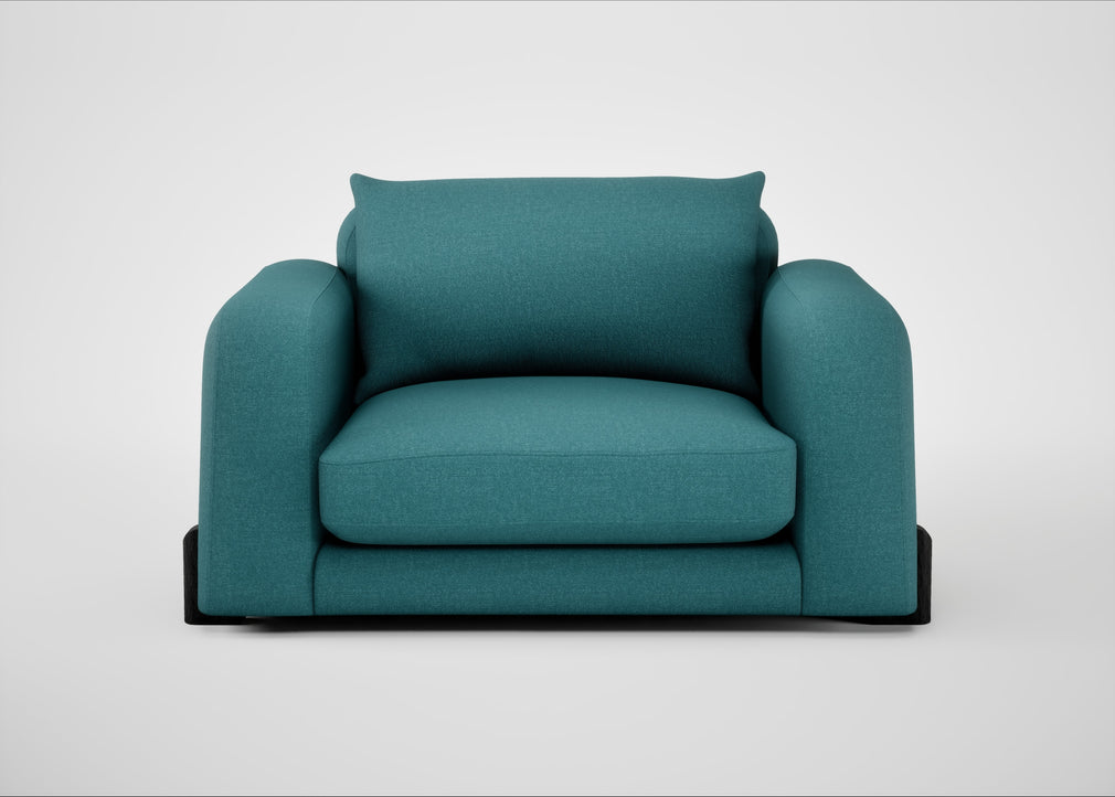 Nuvola Loveseat Brushed Cotton Cadet / Black
