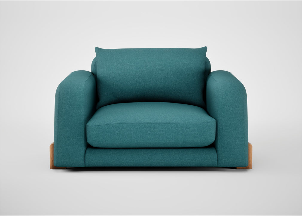 Nuvola Loveseat Brushed Cotton Cadet / Natural