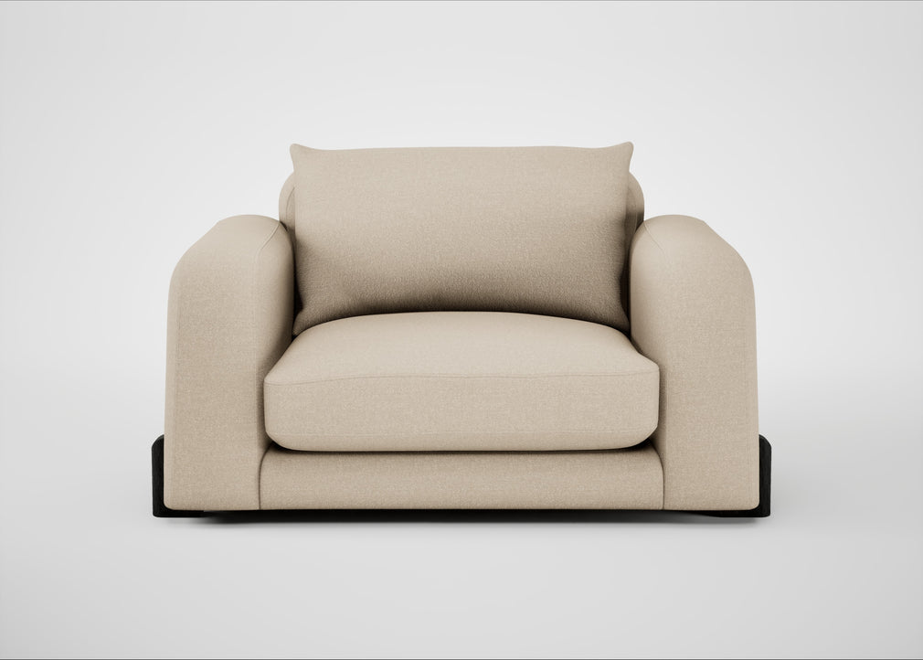 Nuvola Loveseat Brushed Cotton Oat / Black