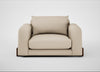 Nuvola Loveseat Brushed Cotton Oat / Walnut Stained