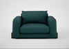 Nuvola Loveseat Brushed Cotton Pine / Black