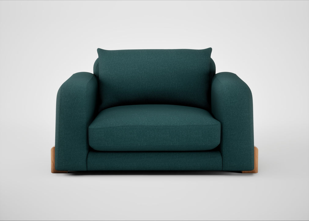 Nuvola Loveseat Brushed Cotton Pine / Natural