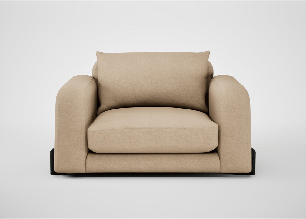 Nuvola Loveseat Capelo Linen-Cotton Bamboo / Black