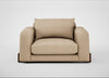 Nuvola Loveseat Capelo Linen-Cotton Bamboo / Walnut Stained