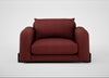 Nuvola Loveseat Capelo Linen-Cotton Etruscan Red / Black