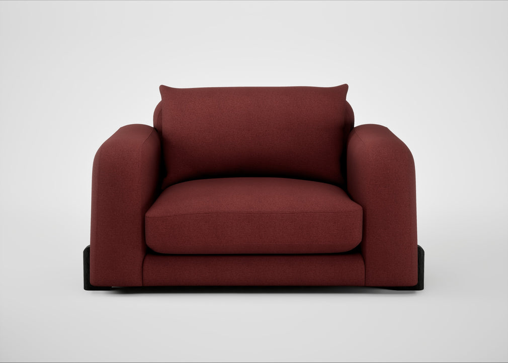Nuvola Loveseat Capelo Linen-Cotton Etruscan Red / Black