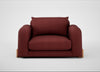 Nuvola Loveseat Capelo Linen-Cotton Etruscan Red / Natural