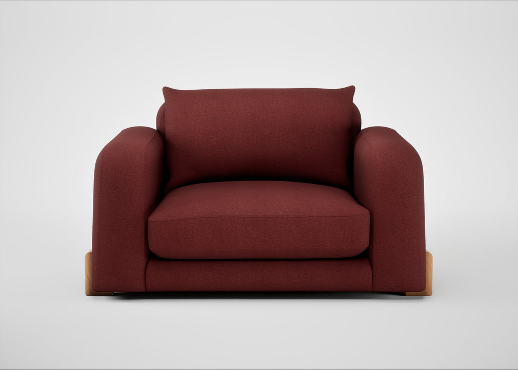 Nuvola Loveseat Capelo Linen-Cotton Etruscan Red / Natural