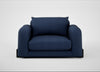 Nuvola Loveseat Capelo Linen-Cotton Inkspot / Black