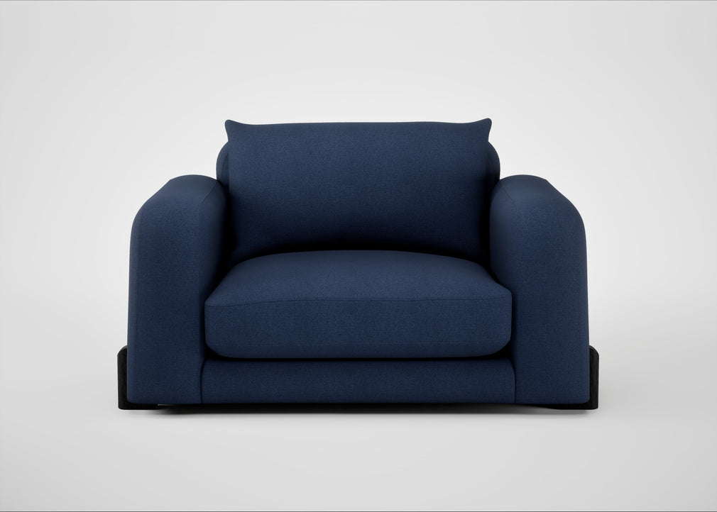 Nuvola Loveseat Capelo Linen-Cotton Inkspot / Black