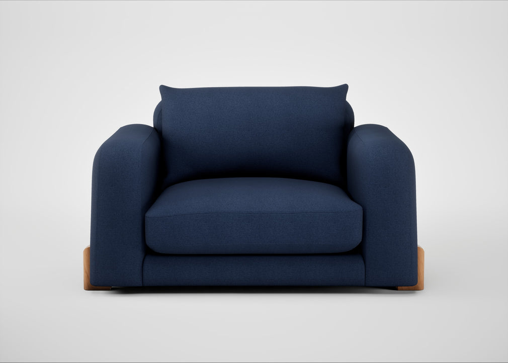 Nuvola Loveseat Capelo Linen-Cotton Inkspot / Natural