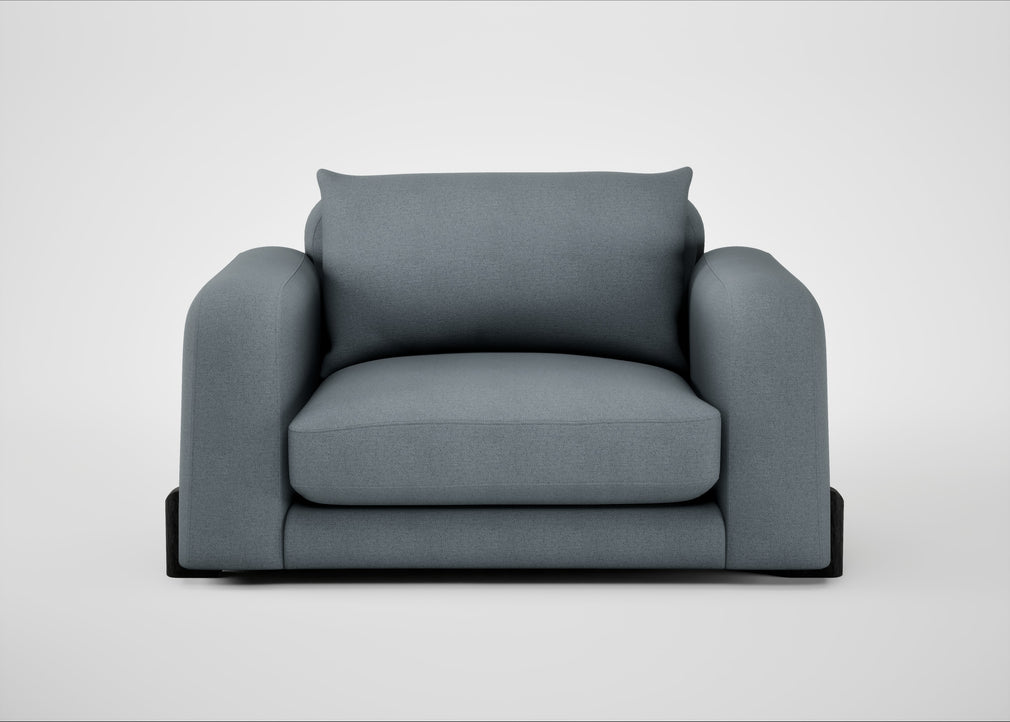 Nuvola Loveseat Capelo Linen-Cotton Mineral / Black