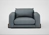 Nuvola Loveseat Capelo Linen-Cotton Mineral / Walnut Stained