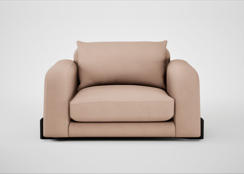 Nuvola Loveseat Capelo Linen-Cotton Rosedale / Black