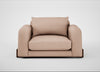 Nuvola Loveseat Capelo Linen-Cotton Rosedale / Walnut Stained