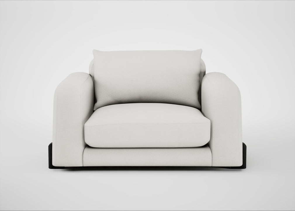 Nuvola Loveseat Capelo Linen-Cotton Sea Salt / Black