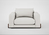 Nuvola Loveseat Capelo Linen-Cotton Sea Salt / Walnut Stained