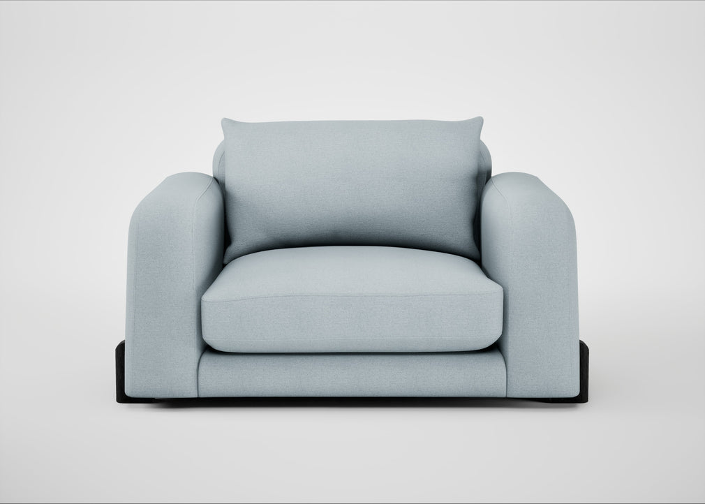 Nuvola Loveseat Capelo Linen-Cotton Sea Shanty / Black