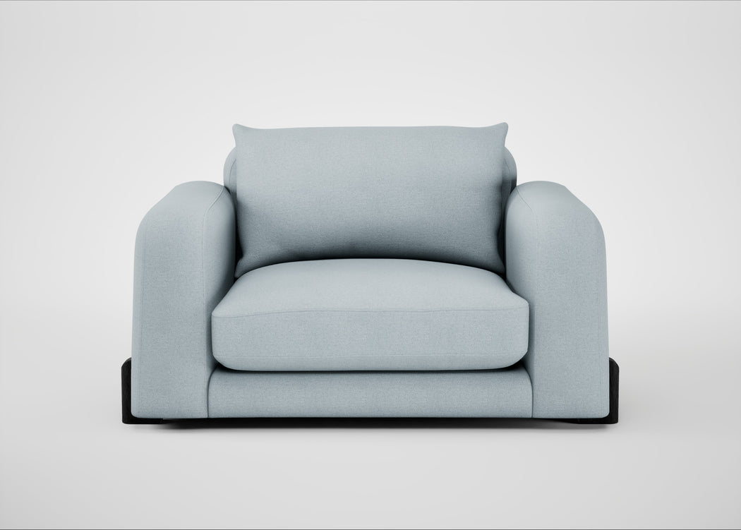 Nuvola Loveseat Capelo Linen-Cotton Sea Shanty / Black
