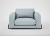 Nuvola Loveseat Capelo Linen-Cotton Sea Shanty / Walnut Stained