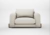 Nuvola Loveseat Chunky Boucle Ecru / Walnut Stained