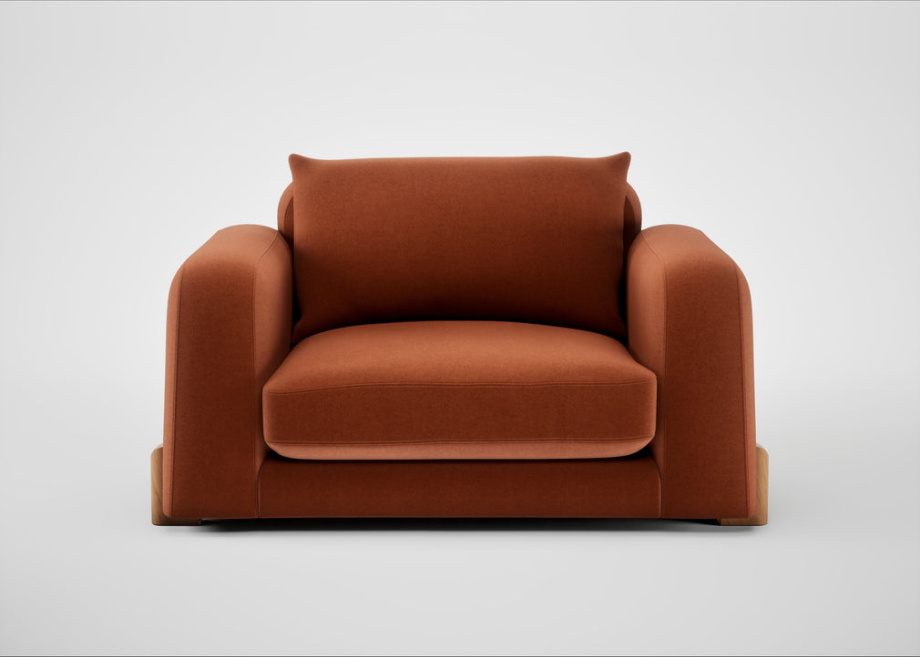 Nuvola Loveseat Cotton Velvet Russet / Natural